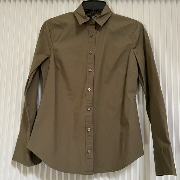 J.Crew 365 Frosty Olive Green Button Down Shirt - Picture 2 of 5